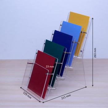 5-fach Tischständer DIN A6 Hochformat hintereinander